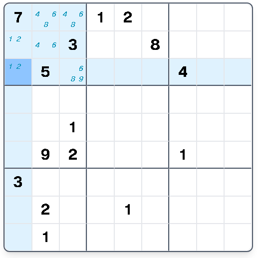 Step 3: Clear other candidates inside those two cells